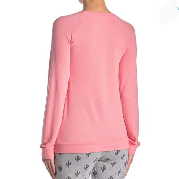 PJ Salvage Pullover Lounge Top Fiesta Siesta Tequila Long Sleeve Pink L NWT - Picture 6 of 12